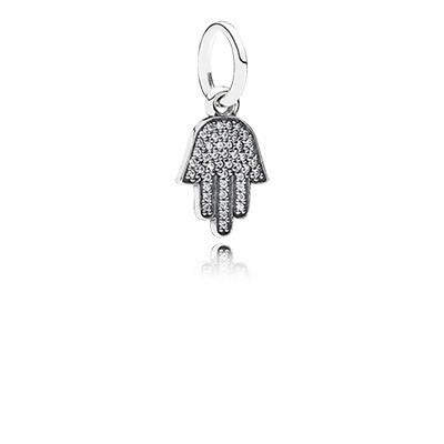 Pandora Symbol of Protection Hamsa with Clear CZ Pendant