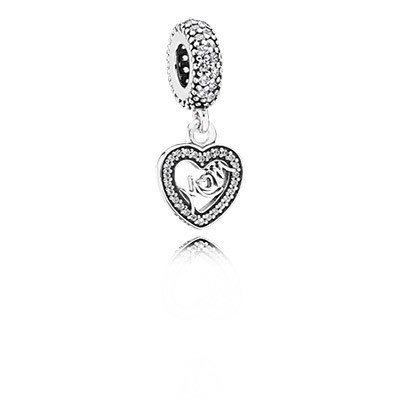 Pandora Center of My Heart with Clear CZ Dangle