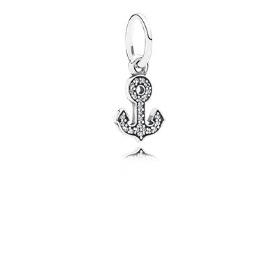 Pandora Symbol of Stability with Clear Cz Dangle