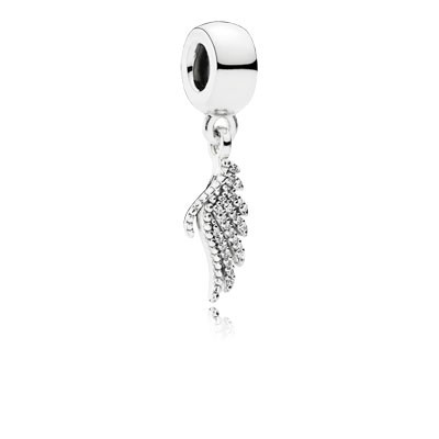 Pandora Majestic Feather with Clear CZ Dangle