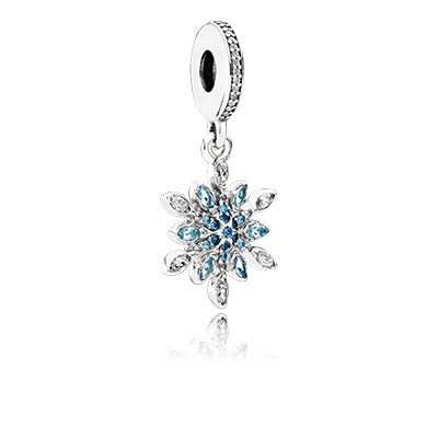 Pandora Crystalized Snowflake With Blue Crystals & Clear CZ