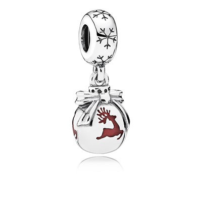 Pandora Prancing Reindeer Ornament Hanging Charm