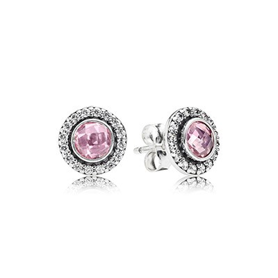Pandora Brilliant Legacy with Pink CZ Stud Earrings