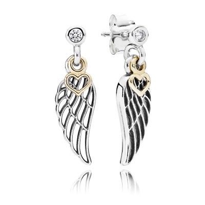 Pandora Love & Guidance With 14K And Clear CZ Dangle Earring