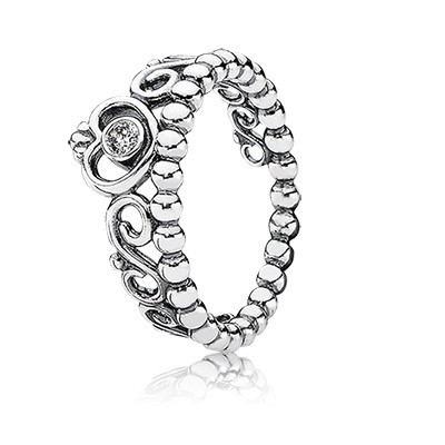 Pandora My Princess with Clear CZ Stackable Ring