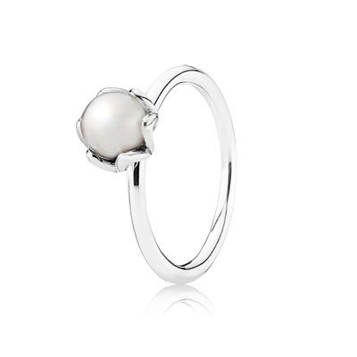 Pandora Cultured Elegance with White Pearl Stackable Ring