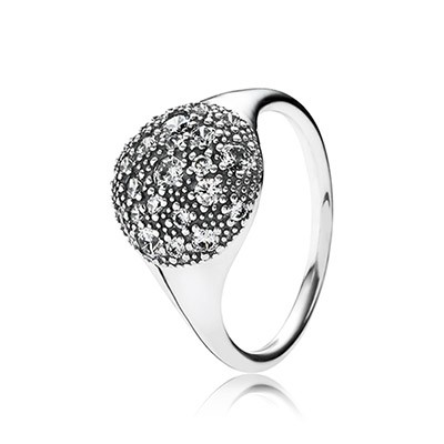 Pandora Cosmic Stars with Clear CZ Ring