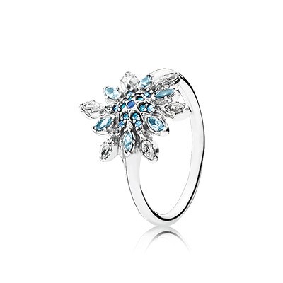 Pandora Crystalized Snowflake With Blue Crystals & Clear CZ