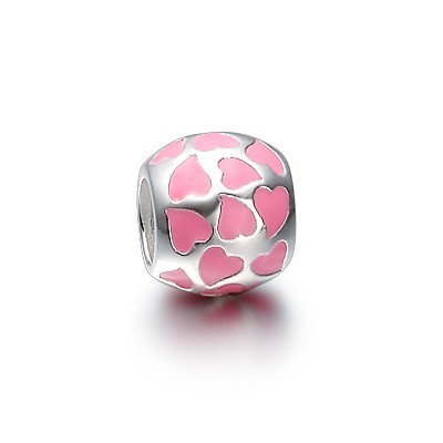 Pandora Pink Enamel Heart Charm