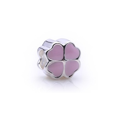 Pandora Pink Four-Leaf Clover Enamel Charm