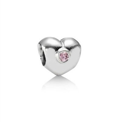 Pandora Purple Crystal Heart Bead Charm