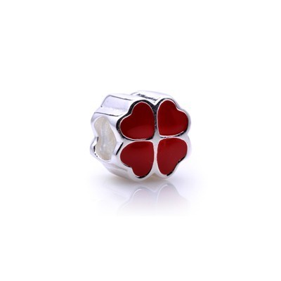 Pandora Red Four-Leaf Clover Enamel Charm