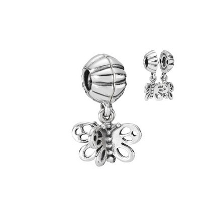 Pandora Two Butterflies Bead Thread Charm