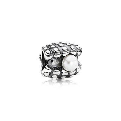 Pandora White Pearl One Of A Kind Charm Silver