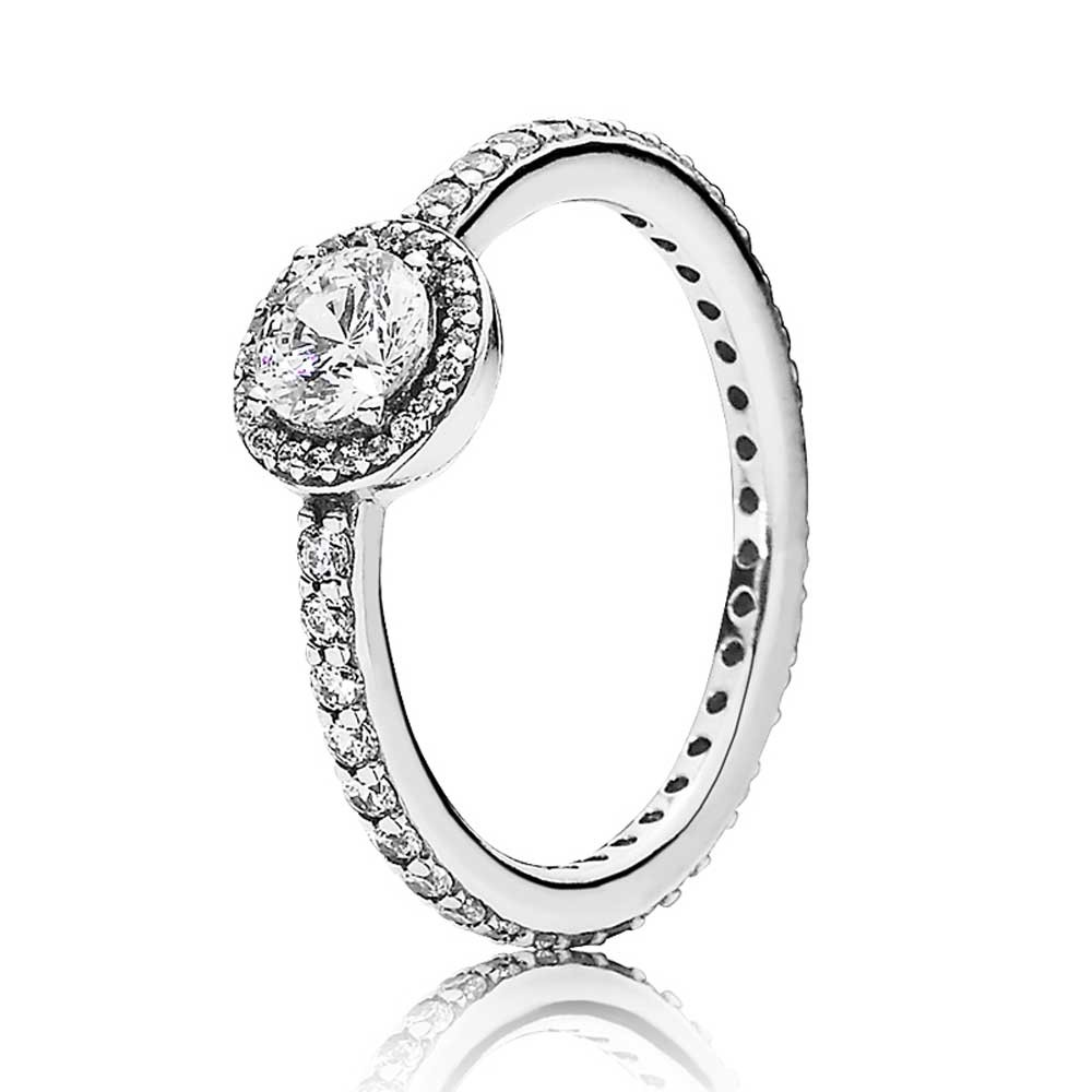 Pandora Silver Cubic Zirconia Classic Elegance Ring