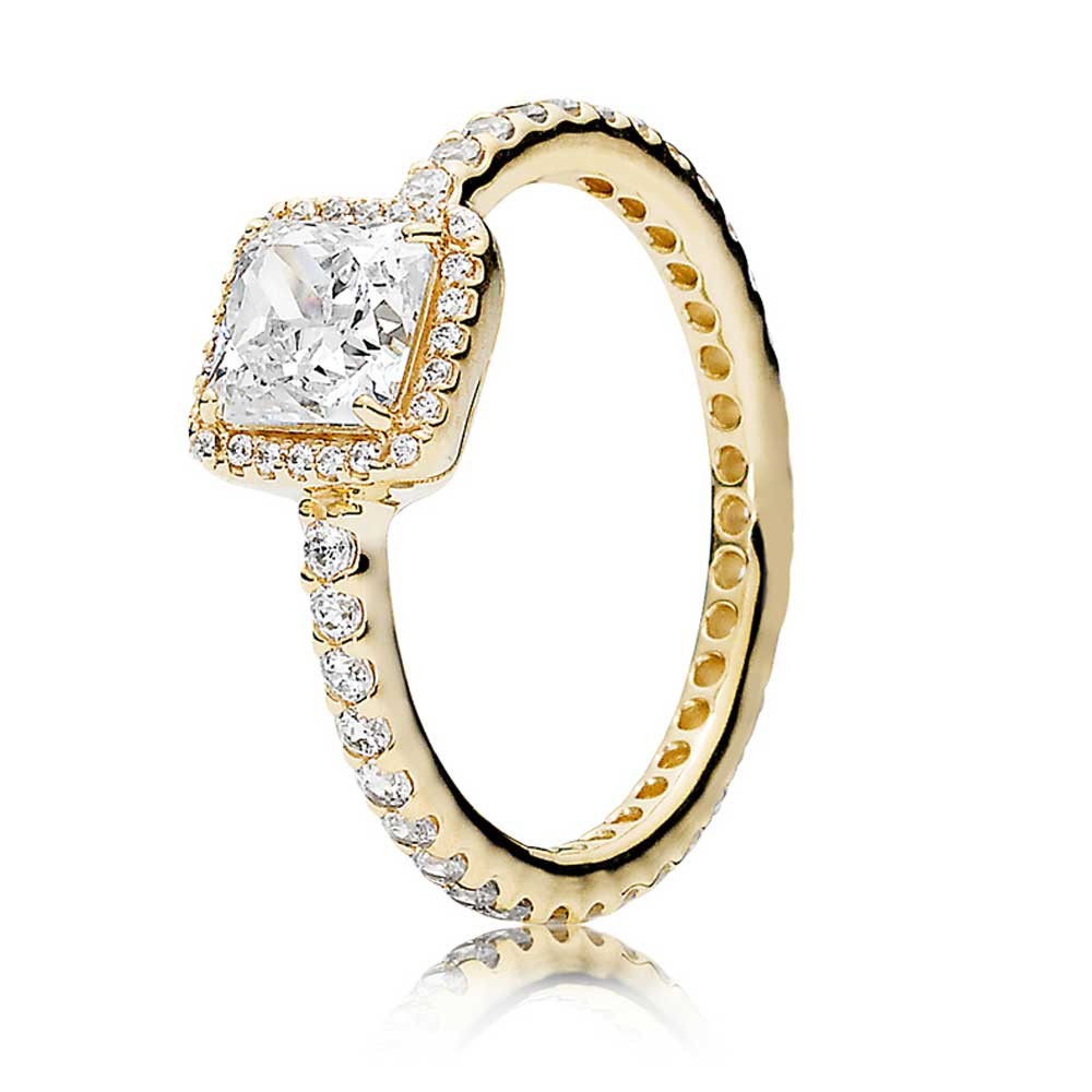 Pandora 14ct Gold Timeless Elegance Ring 150188CZ