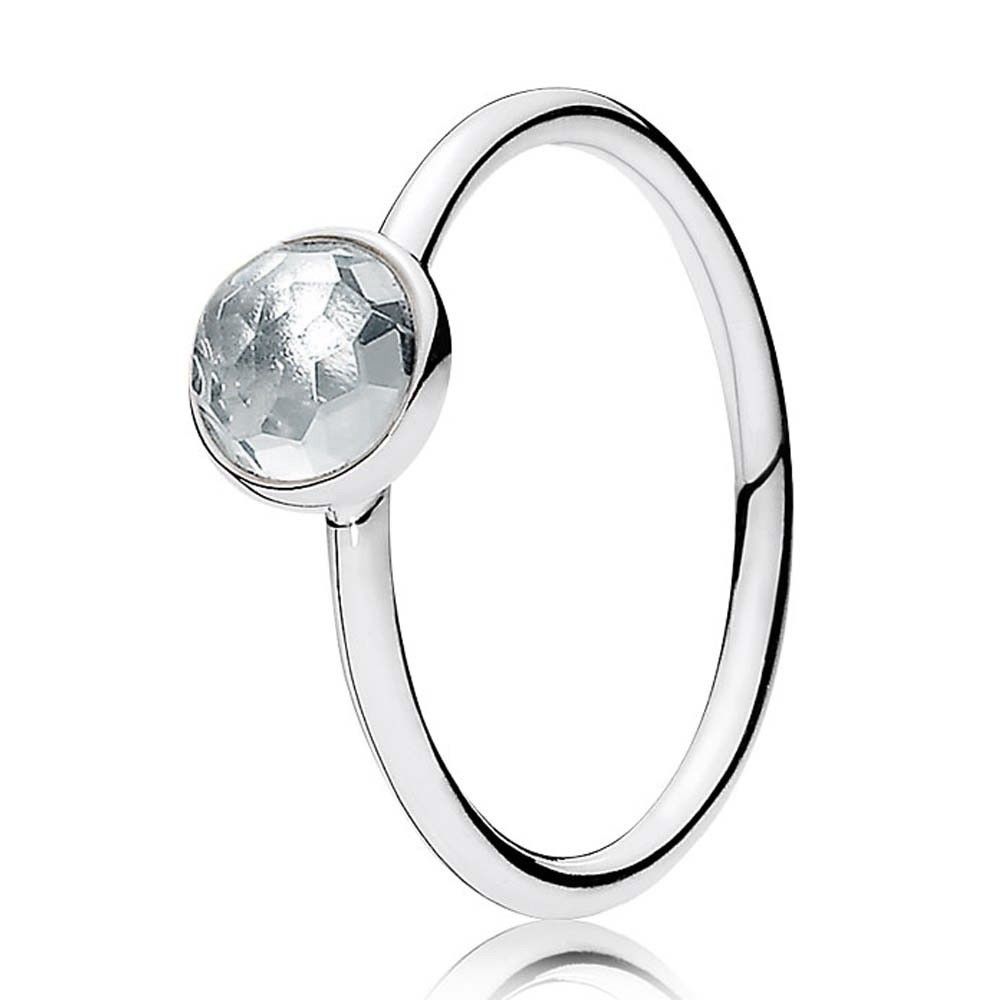 Pandora March Birthstone Droplet Ring