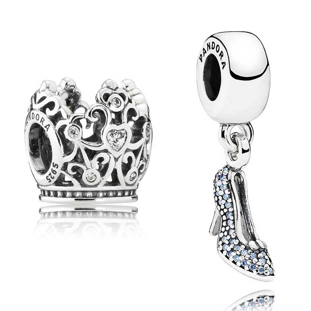 Pandora DisneyCinderella Crown And Slipper Charm Set BB248