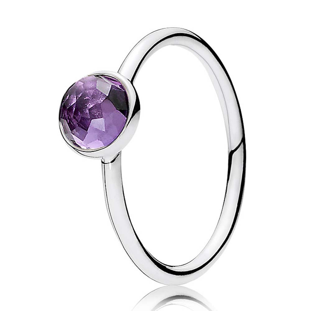 Pandora February Birthstone Droplet Ring