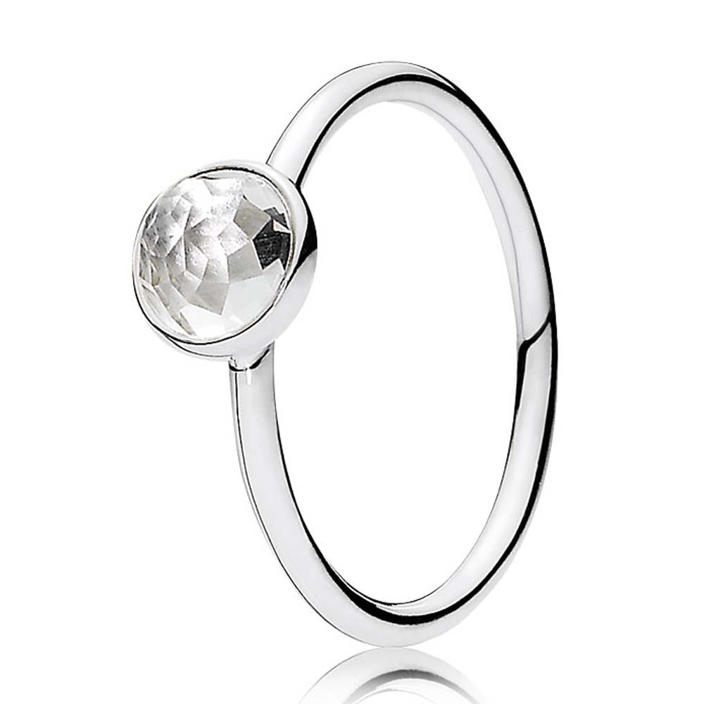 Pandora April Birthstone Droplet Ring