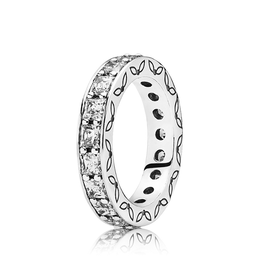 Pandora Silver Eternity Clear Cubic Zirconia Ring