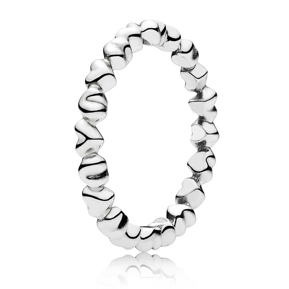 Pandora Sterling Silver Heart Band Ring