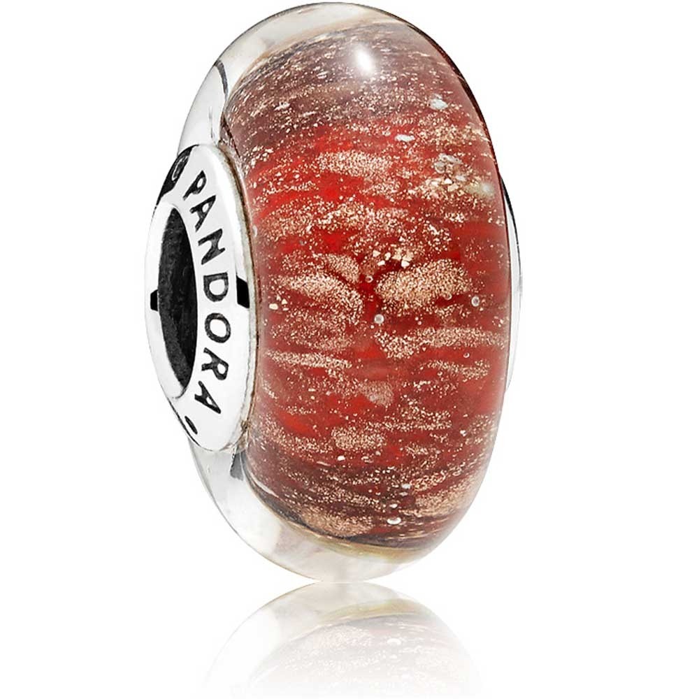 Pandora Red Twinkle Murano Glass Charm 796366