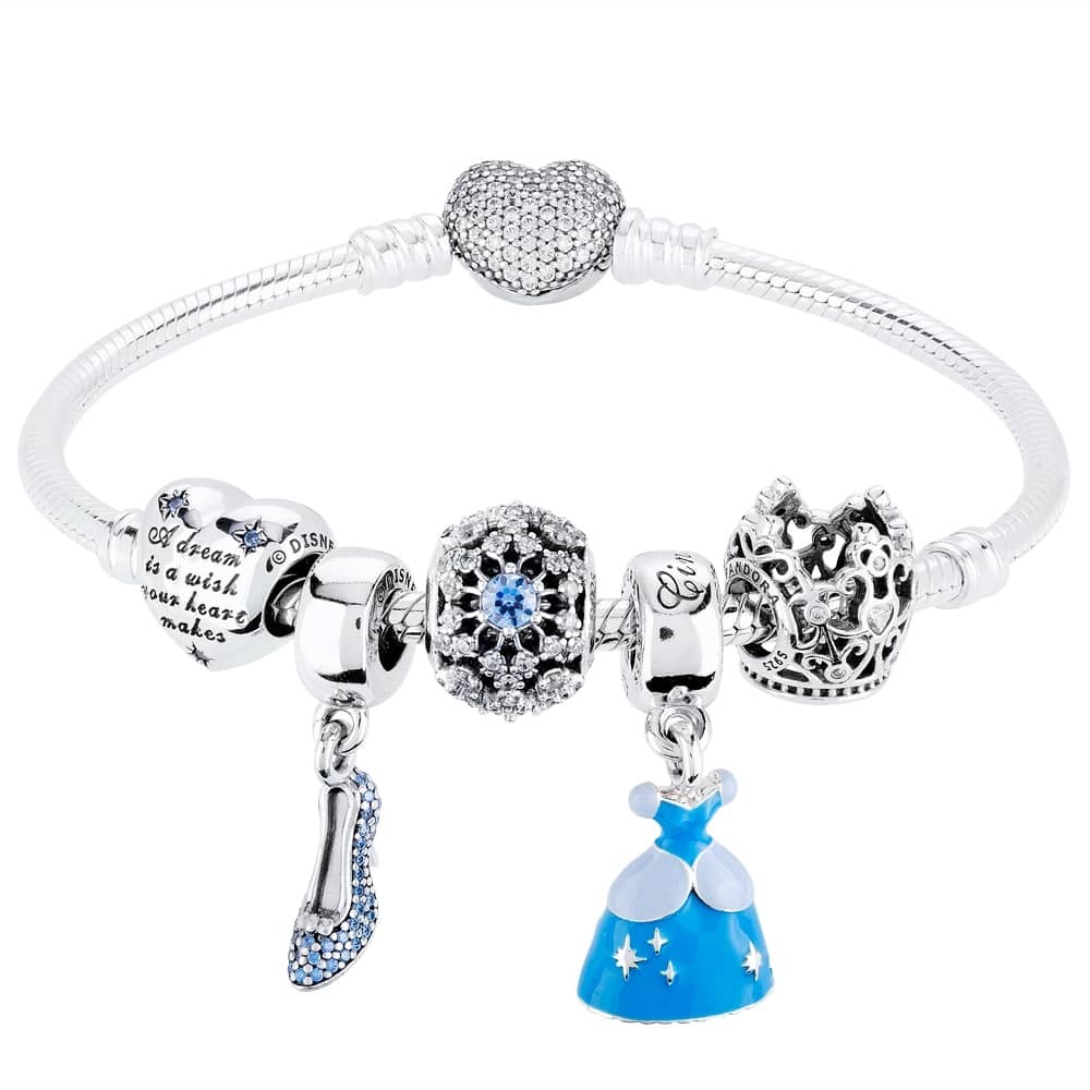 Pandora DisneyCinderella Heart Complete Bracelet CB746