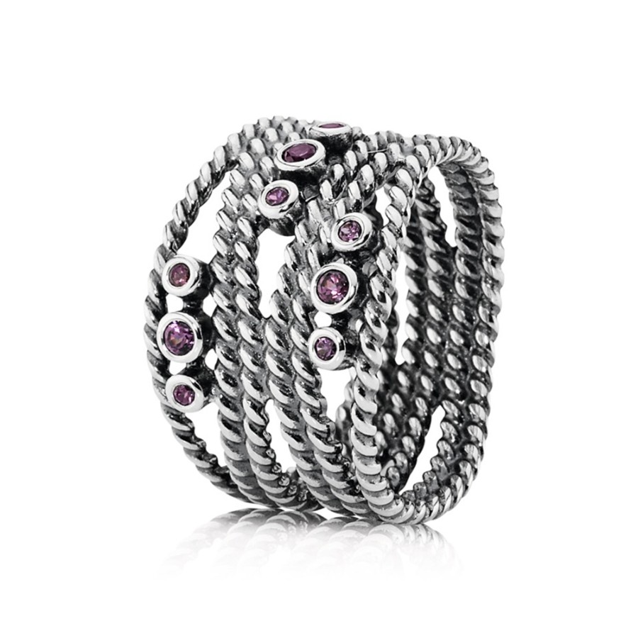 Pandora Sterling Silver Rhodolite Ring