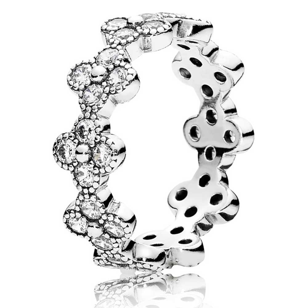 Pandora Oriental Blossom Cubic Zirconia Band Ring