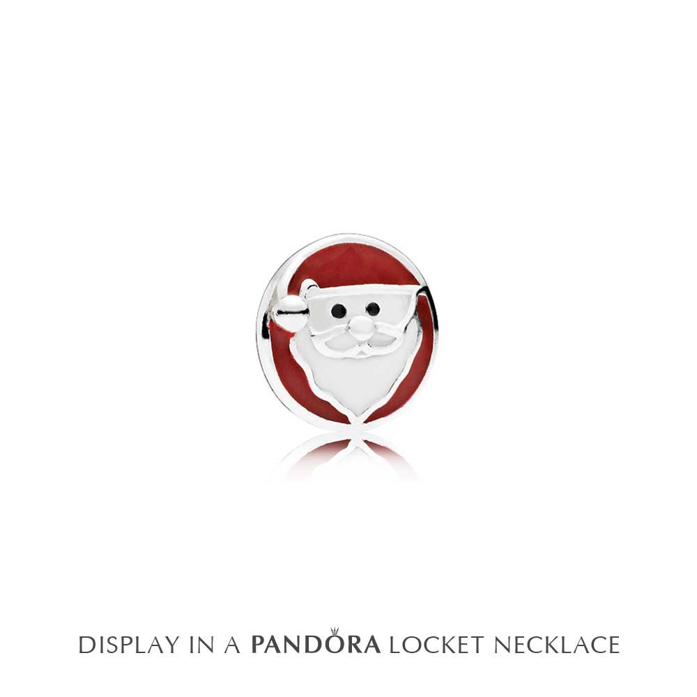 Pandora Petite Memories Jolly Santa Locket Charm 792168ENMX