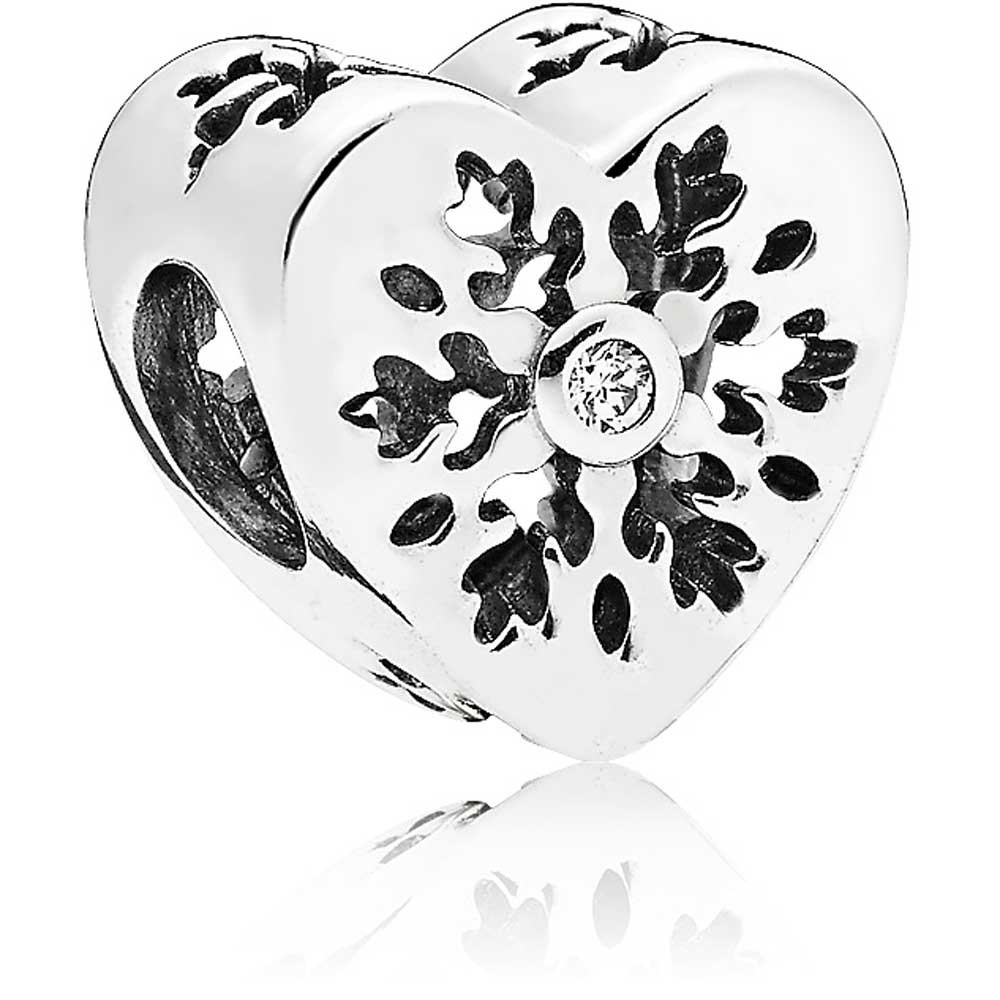 Pandora Snowflake Heart Charm 796359CZ