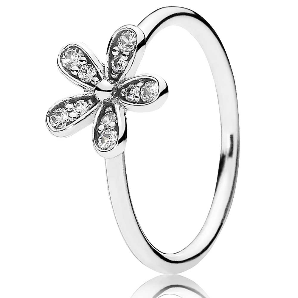 Pandora Silver Cubic Zirconia Daisy Ring