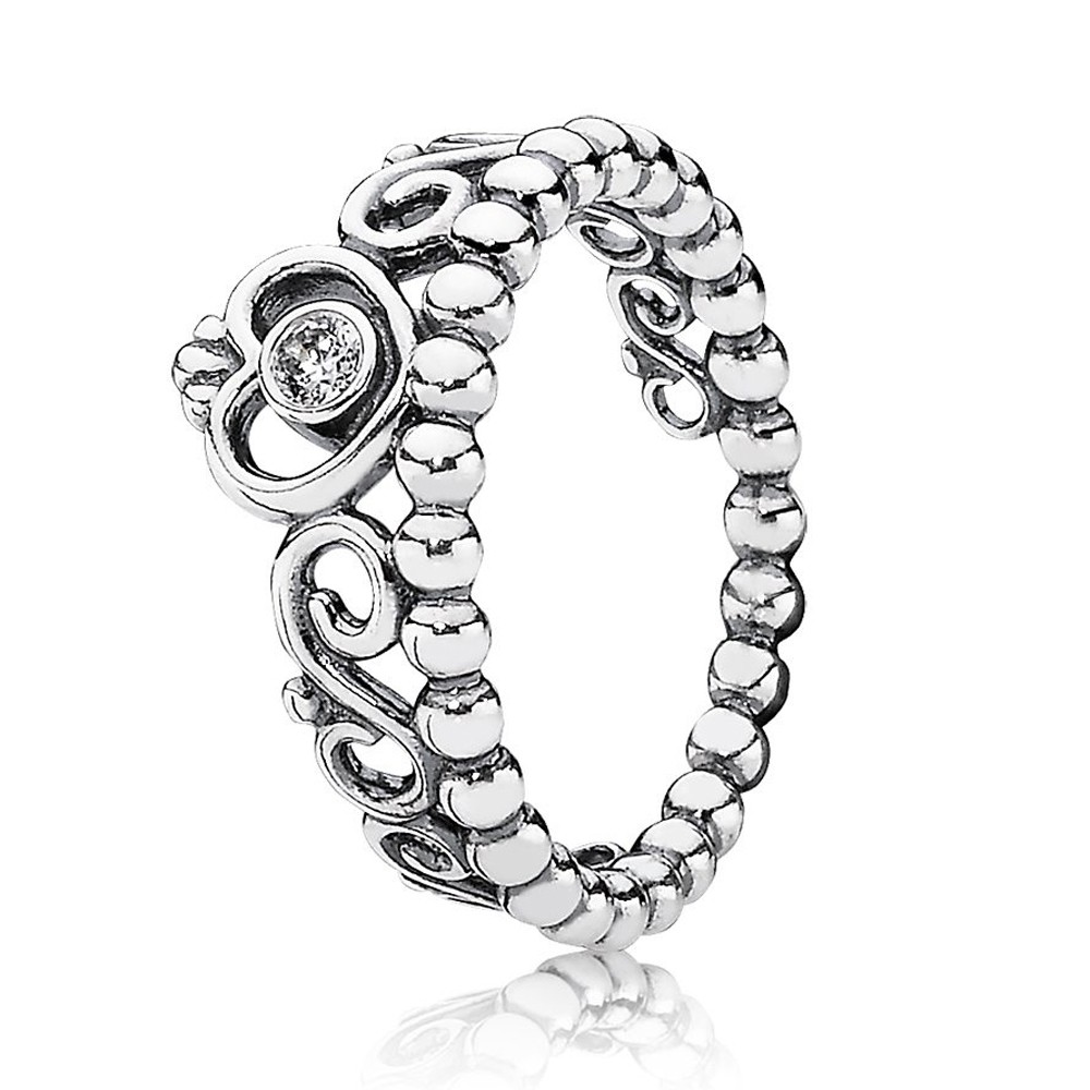 Pandora Silver Princess Cubic Zirconia Tiara Ring