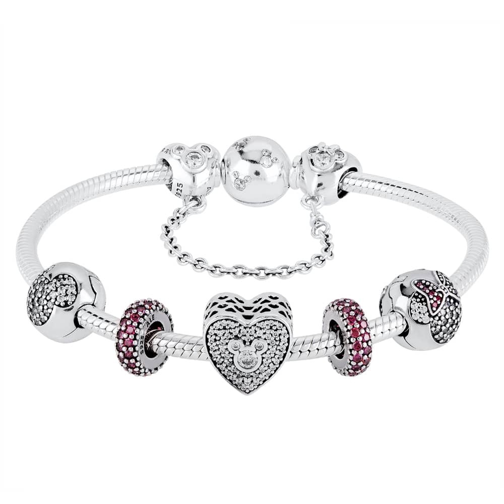 Pandora DisneyMickey Mouse And Minnie Mouse Heart Complete Brace