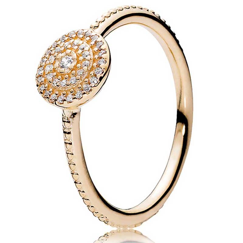 Pandora 14ct Gold Radiant Elegance Ring