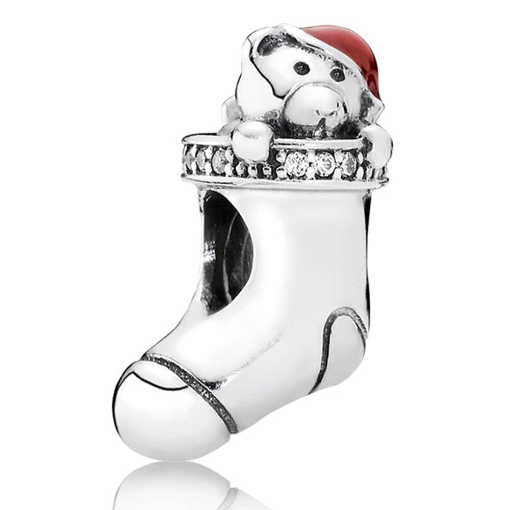 Pandora Silver Cubic Zirconia Christmas Stocking Charm 791773CZ