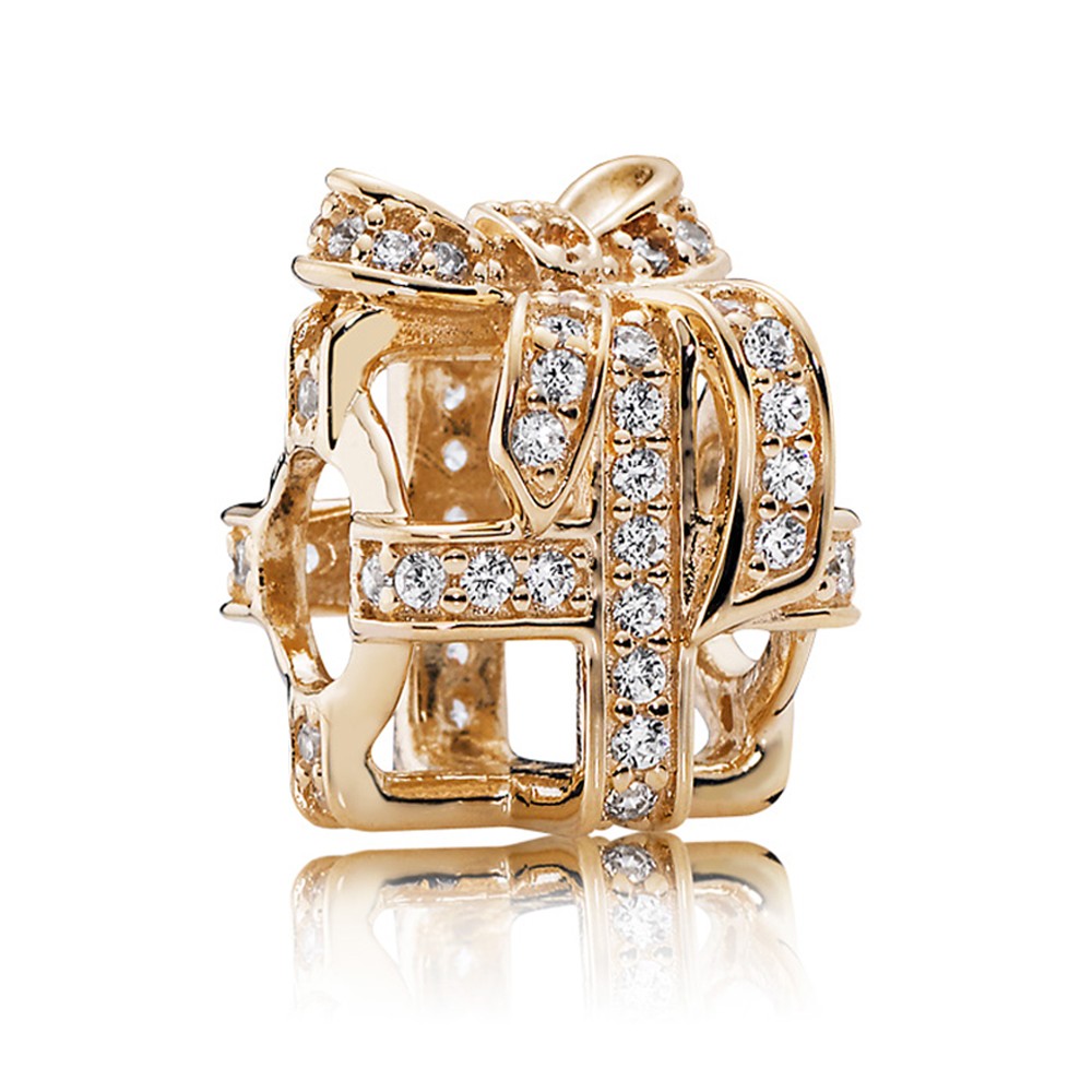 Pandora 14ct Gold All Wrapped Up Openwork Charm 750839CZ