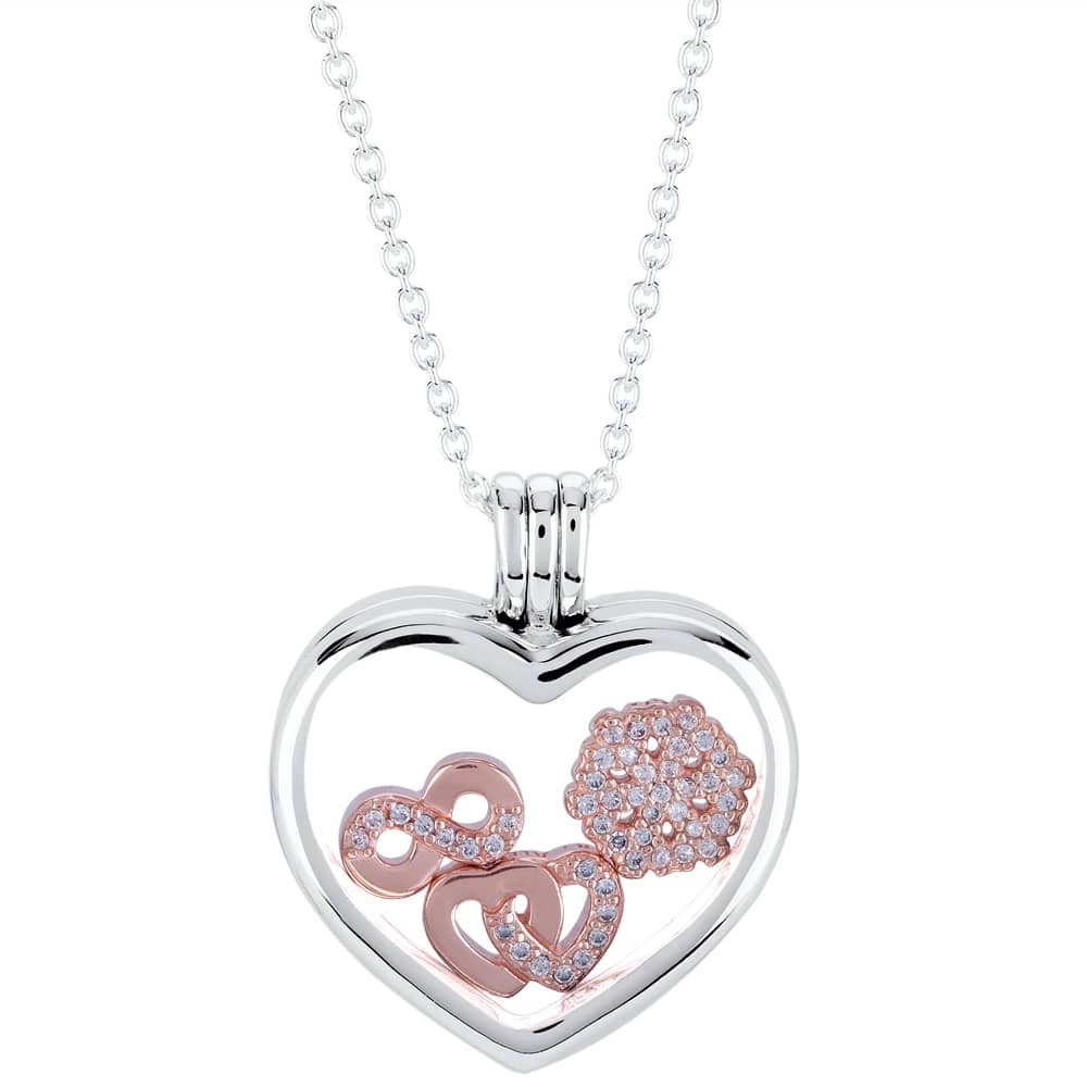 Pandora RoseFloating Heart Complete Petite Locket CL054