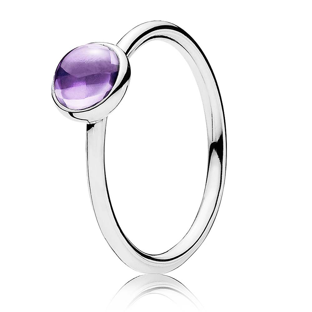 Pandora Purple Poetic Droplet Ring