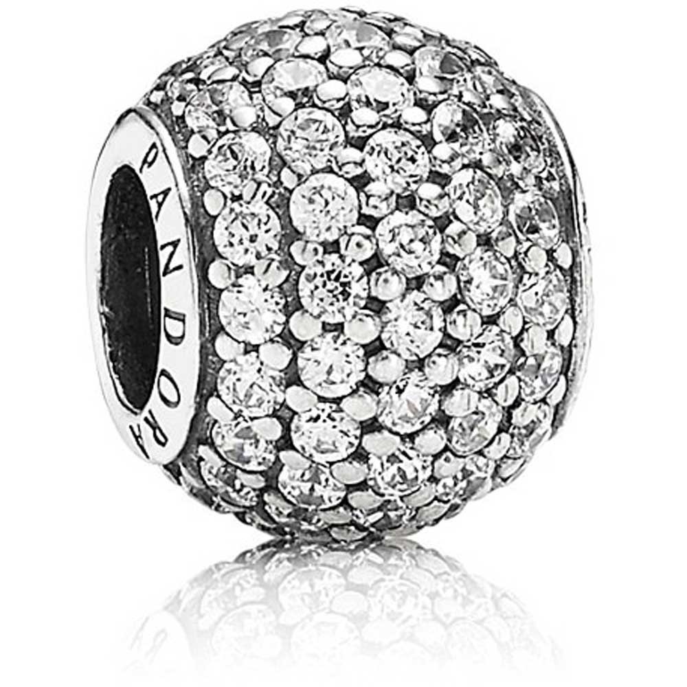 Pandora Sterling Silver Clear Cubic Zirconia Pave Bead 791051CZ