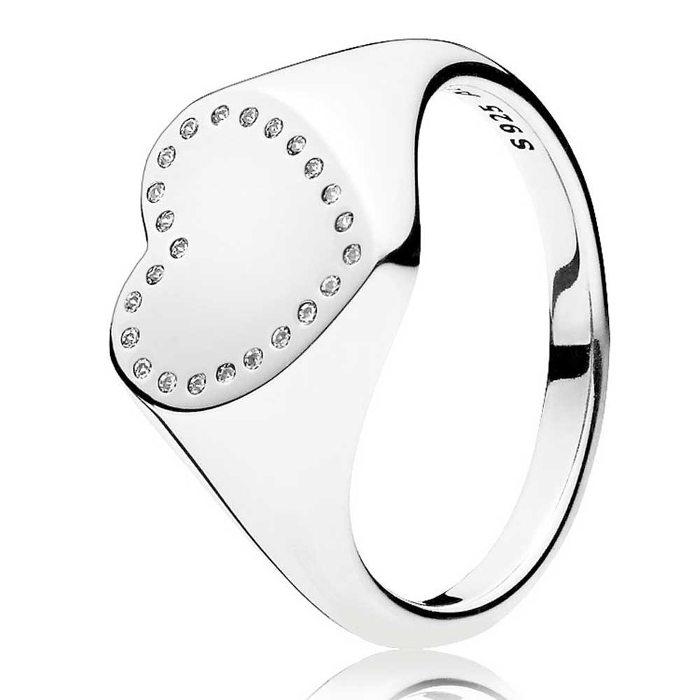 Pandora Heart Signet Ring