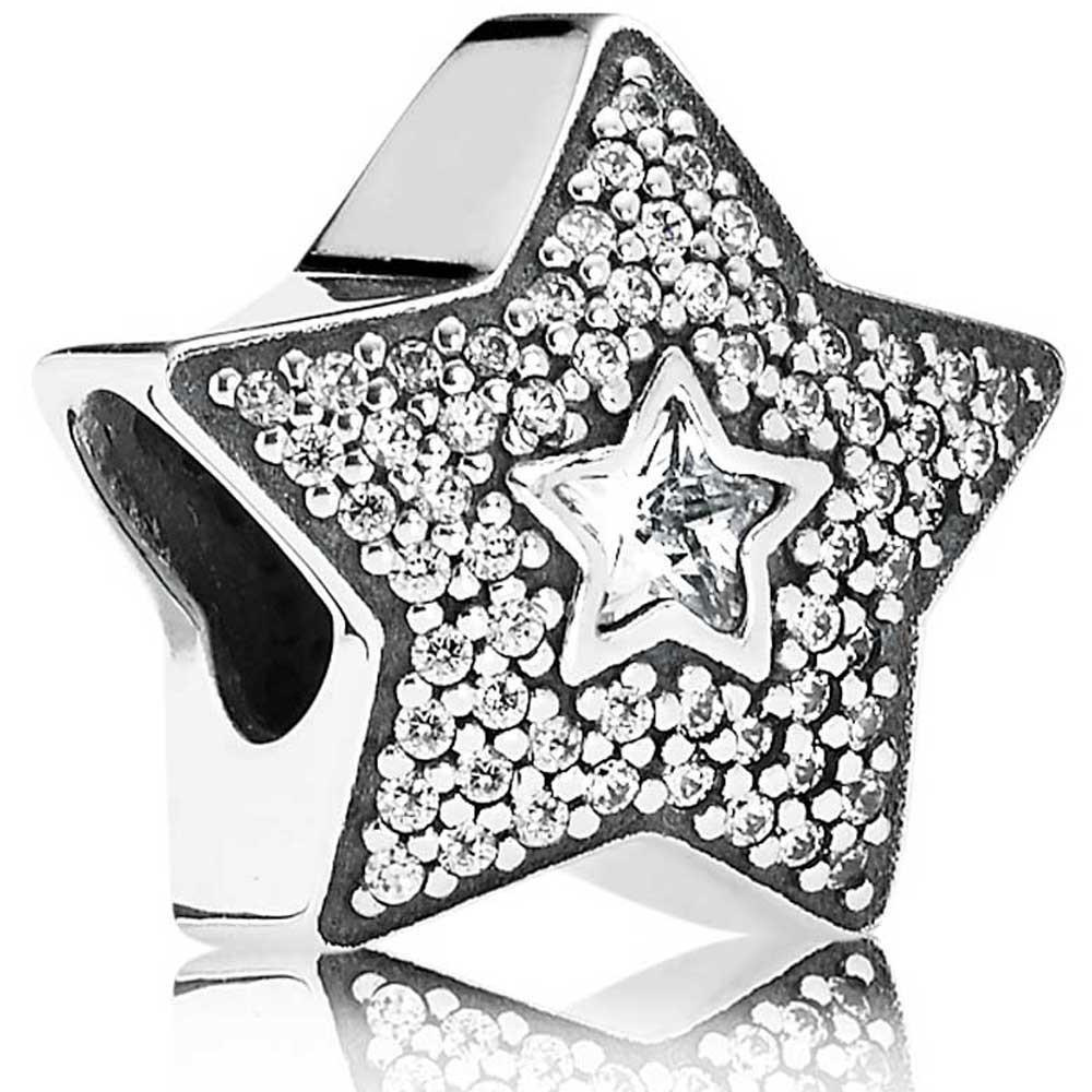 Pandora Silver Pave Wishing Star Charm 791384CZ