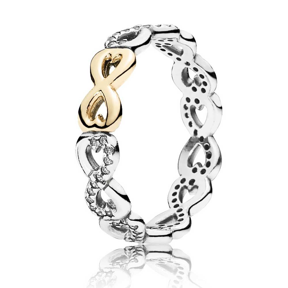 Pandora Silver 14ct Gold Infinite Love Ring