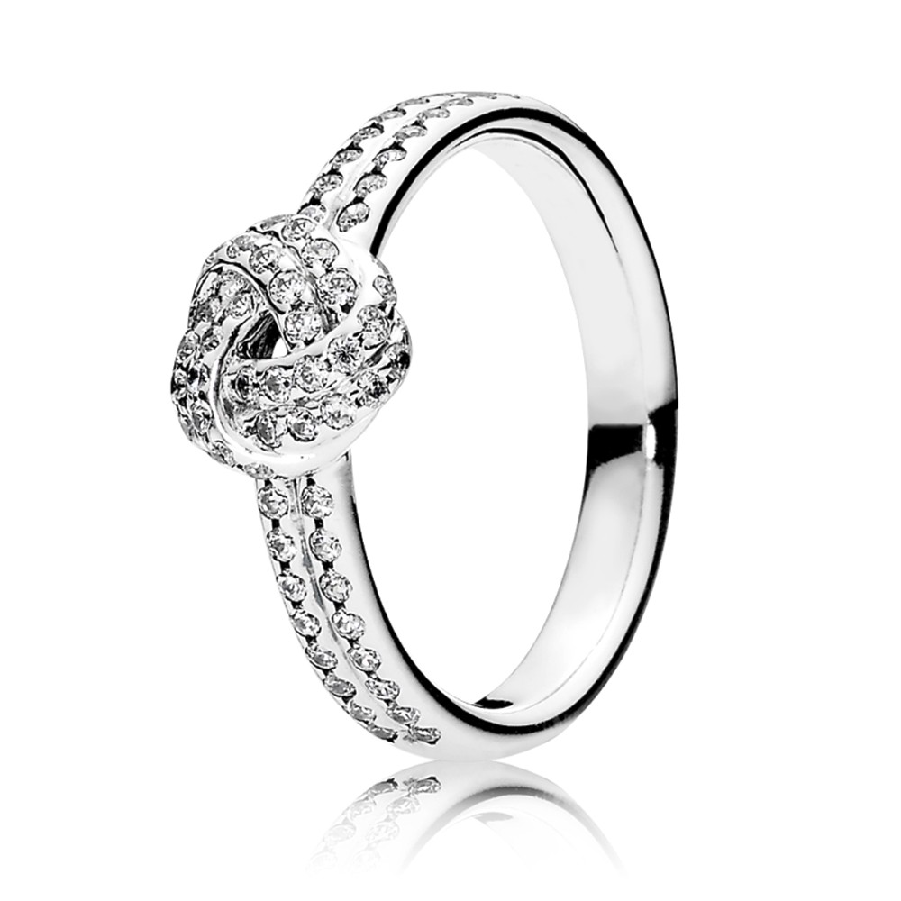 Pandora Silver Sparkling Love Knot Ring