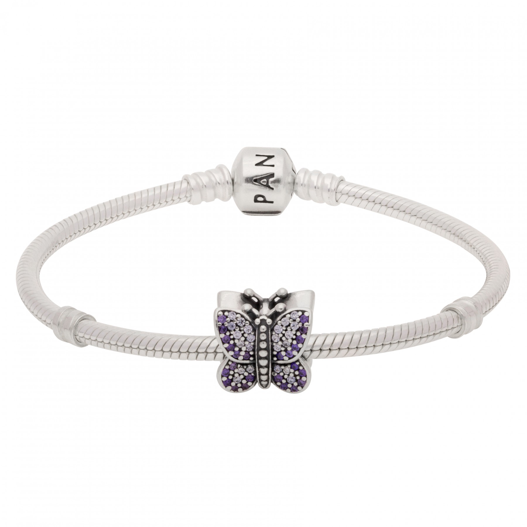 Pandora Lavender Butterfly Complete Bracelet CB389