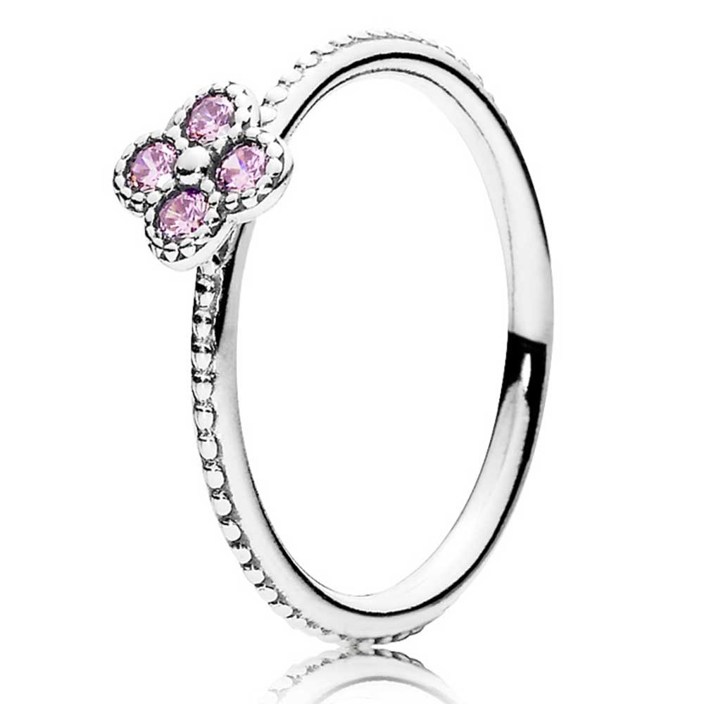 Pandora Oriental Blossom Pink Cubic Zirconia Ring