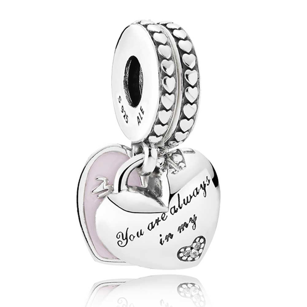 Pandora Mother and Daughter Hearts Charm 792072EN40