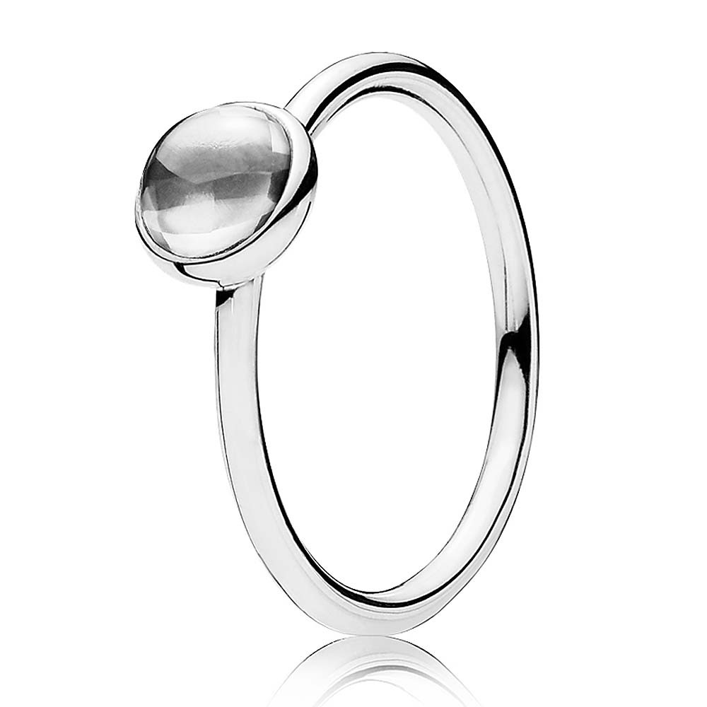 Pandora Silver Poetic Droplet Ring