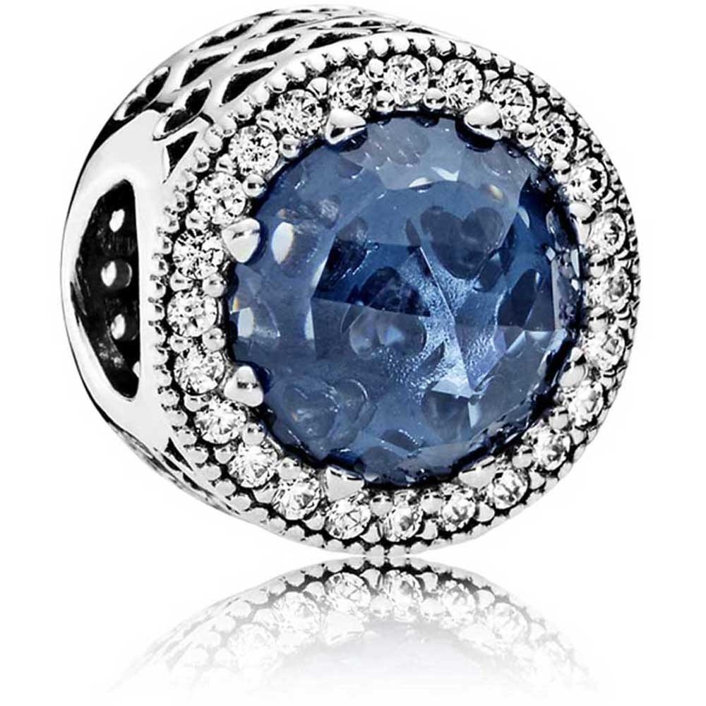 Pandora Midnight Blue Radiant Hearts Charm 791725NMB